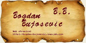 Bogdan Bujošević vizit kartica